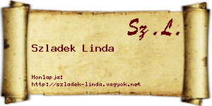 Szladek Linda névjegykártya